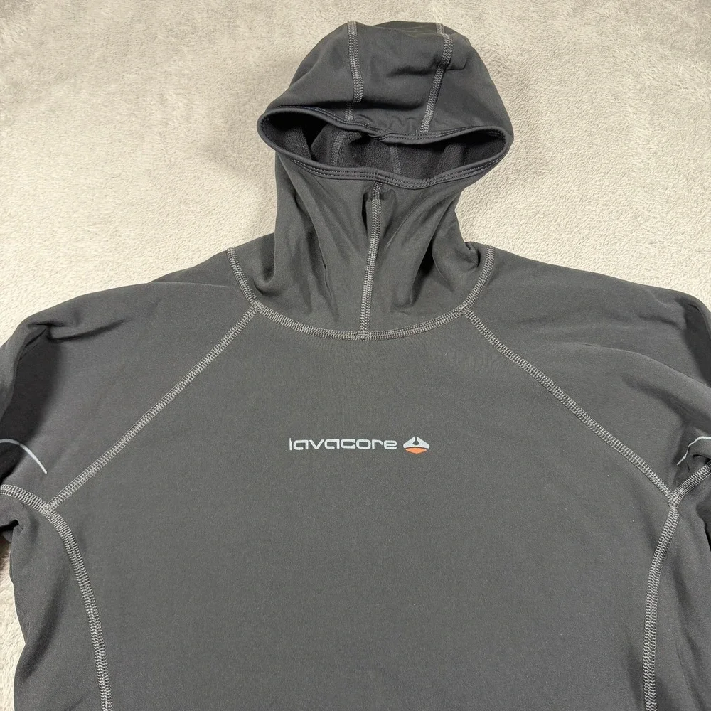 Lavacore Polytherm Hooded Long Sleeve Rash Guard Mens Large Black Scuba Diving